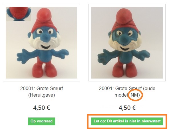 Verschillende statussen van de smurfen